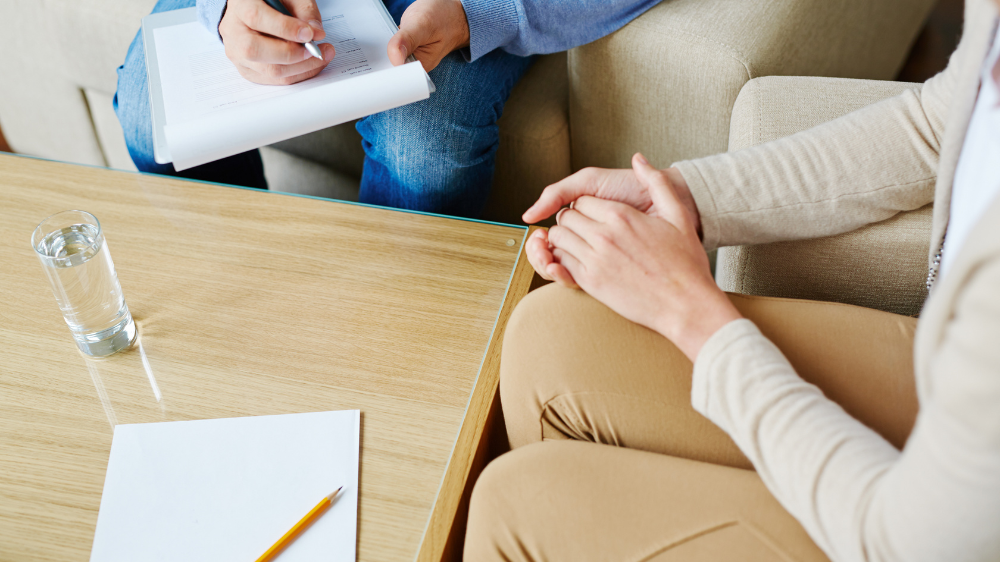 キャリアに関してヒアリングする様子