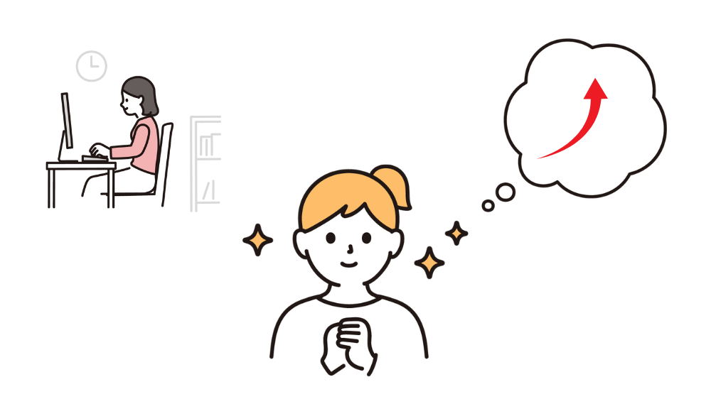 親の働く姿を見て、自分の将来に期待を抱く子ども