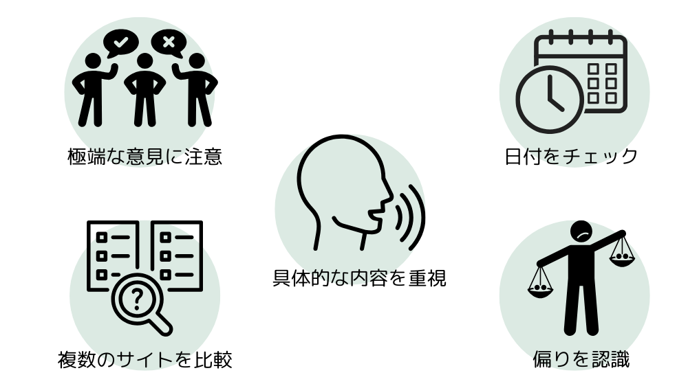 口コミサイトを見る際の注意点