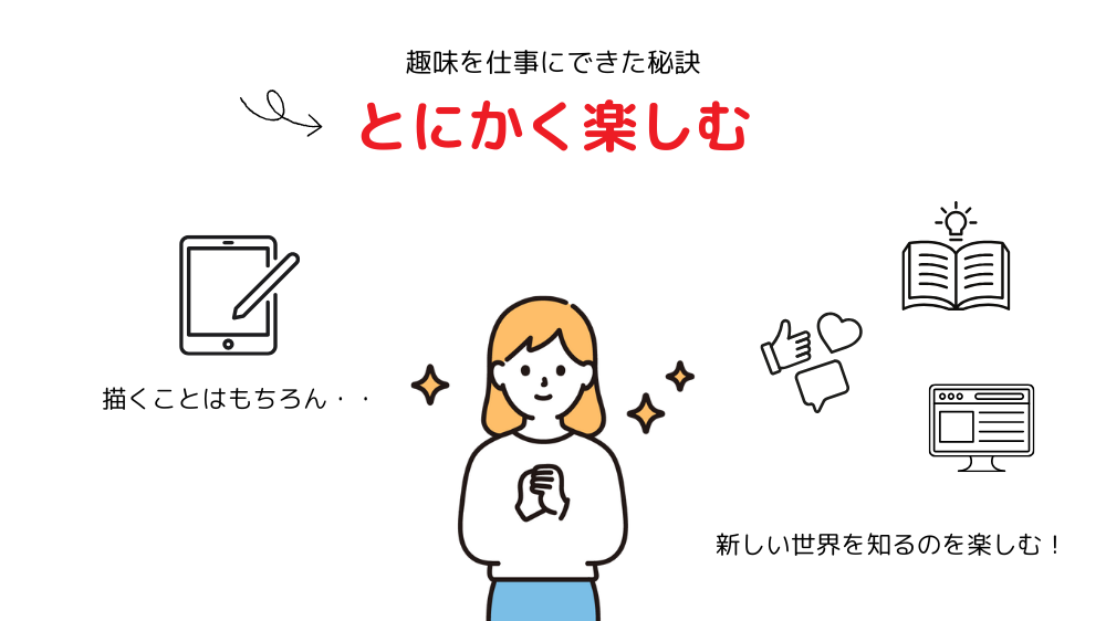 子育て中の趣味を仕事にできた秘訣を表した画像