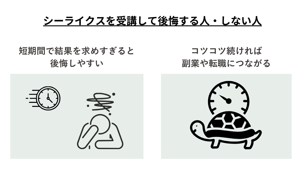 シーライクスを受講して後悔する人・しない人